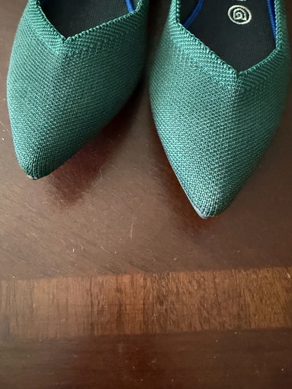 Rothy's Women's Pointed Knit Flats in Green - Picture 5 of 6